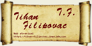 Tihan Filipovac vizit kartica